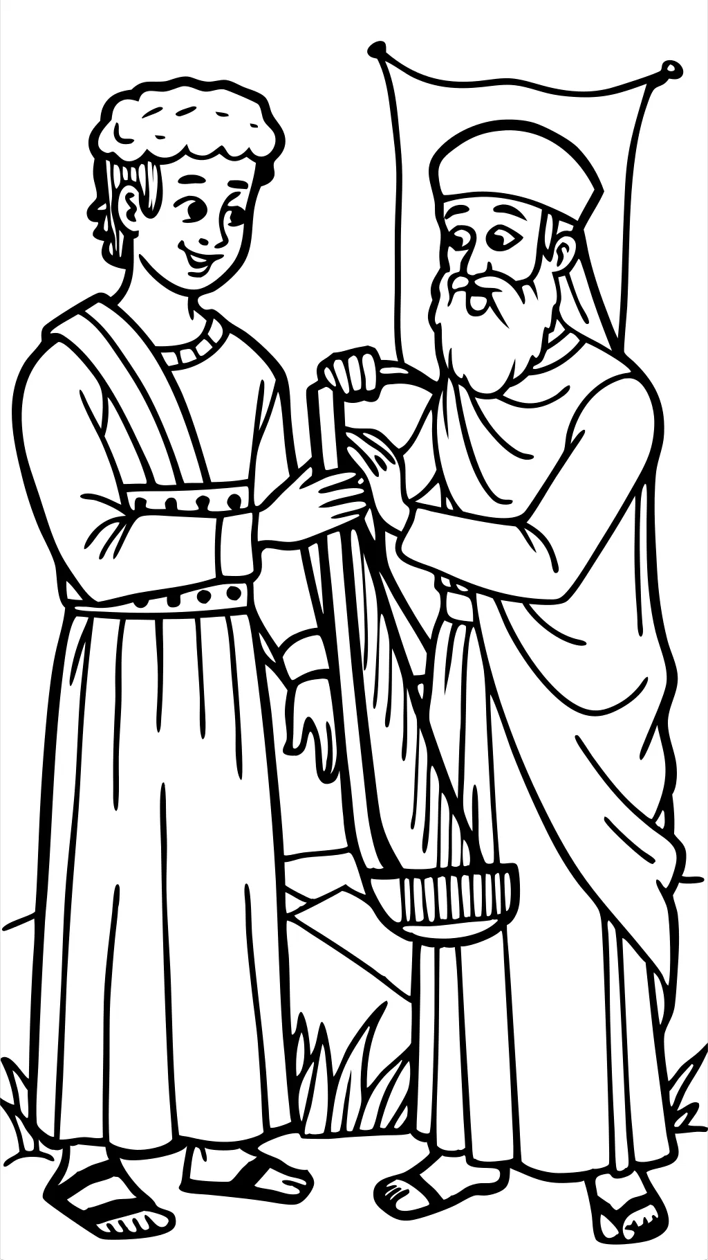 coloring pages of david and jonathan